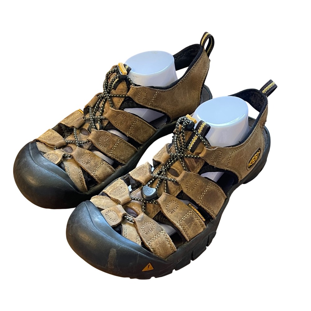 Keen Newport H2 Leather Water Hiking Sandal Brown Men's 11.5 Hiking Trail Boat